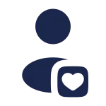 User Heart Rounded SVG Icon